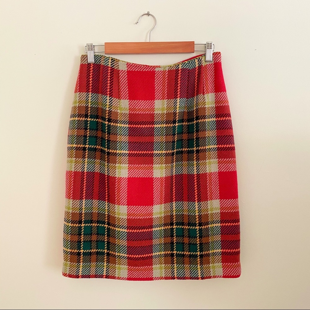 Chadwicks wool plaid skirt